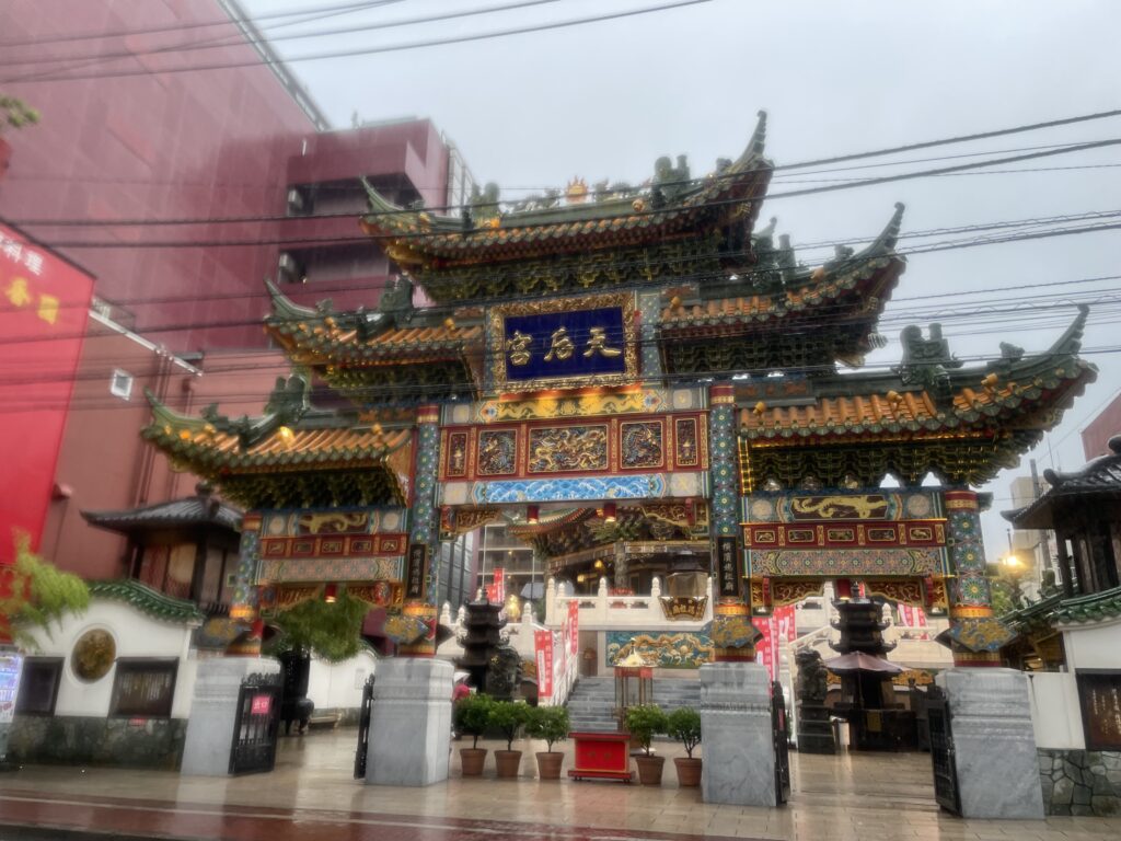 横浜媽祖廟。横浜中華街にある道教の女神である媽祖を祀る廟