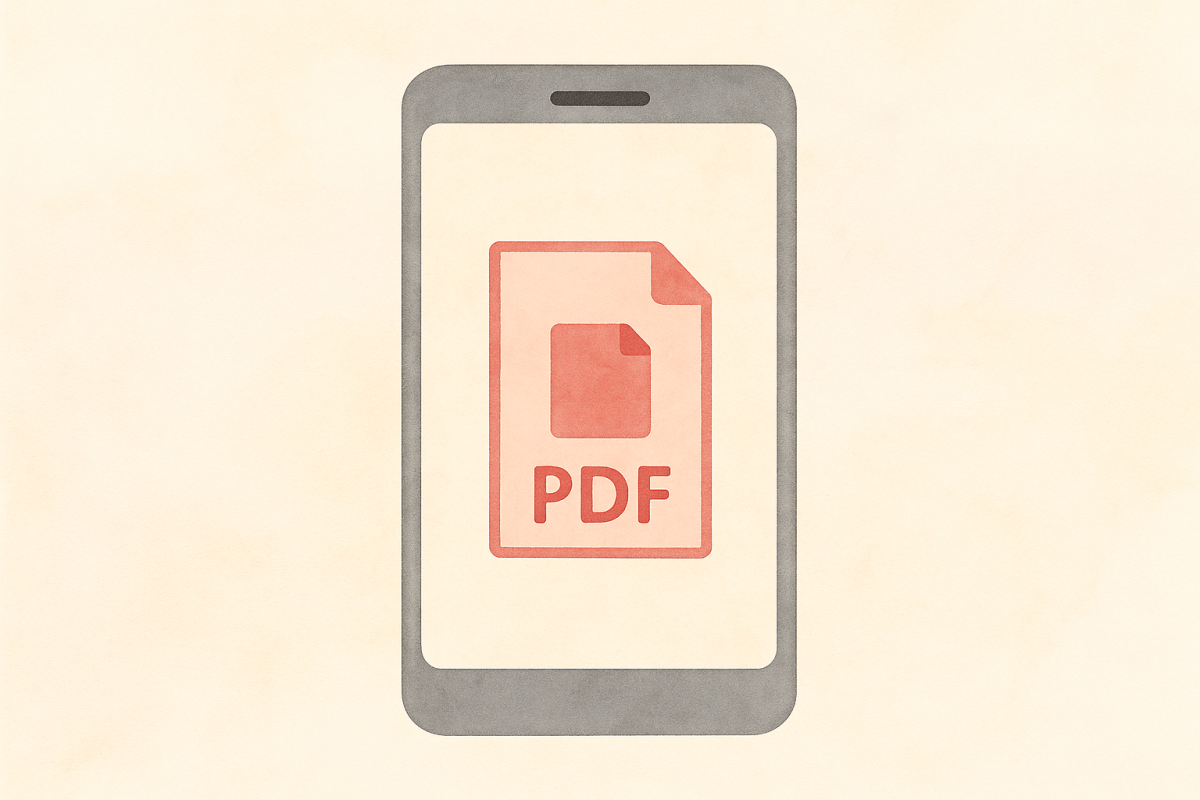 スマホに映るPDFの画像