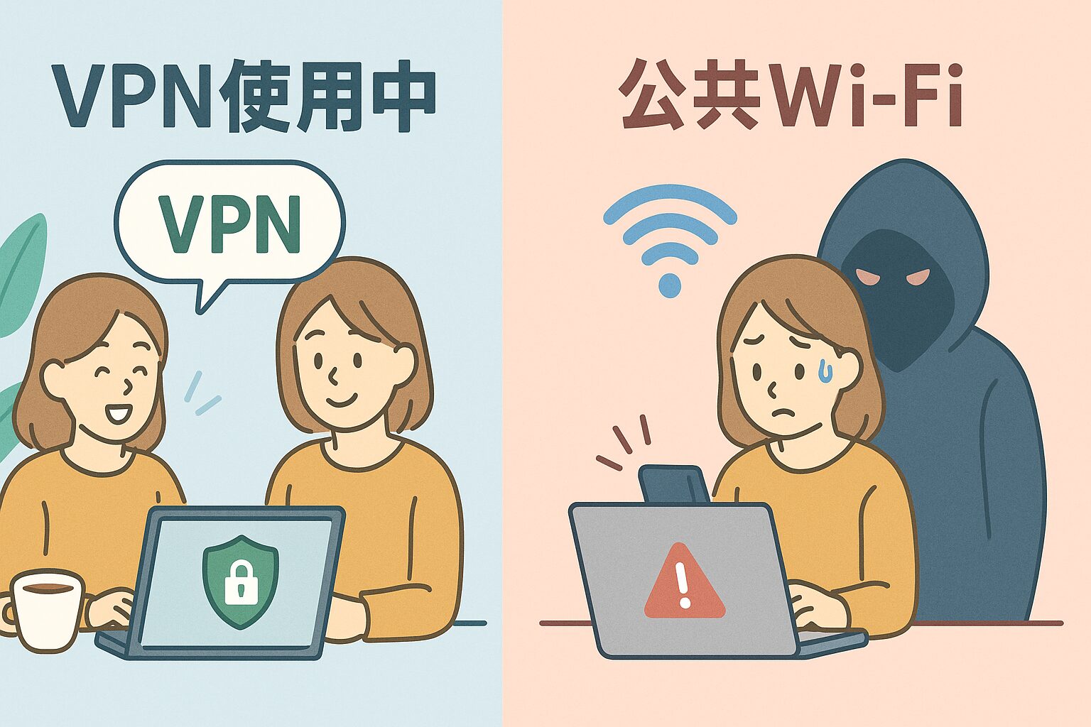 VPN使用と公共Wi-Fiの危険性