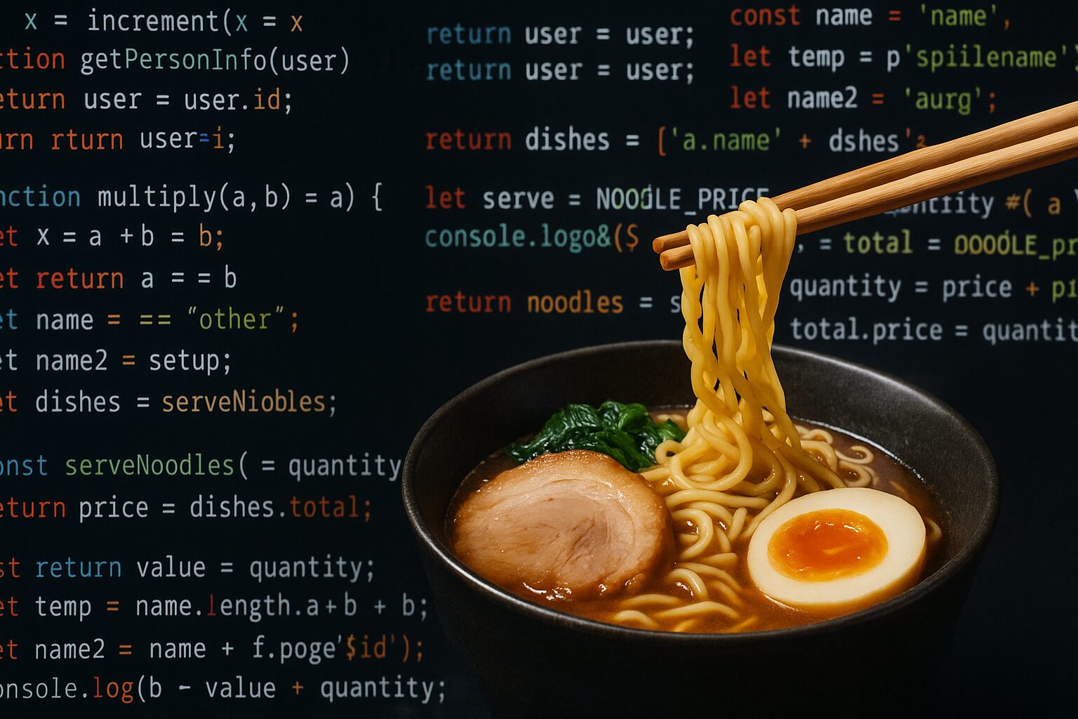 プログラミングの基本をラーメン屋で例えて解説してみた【変数・関数編】
