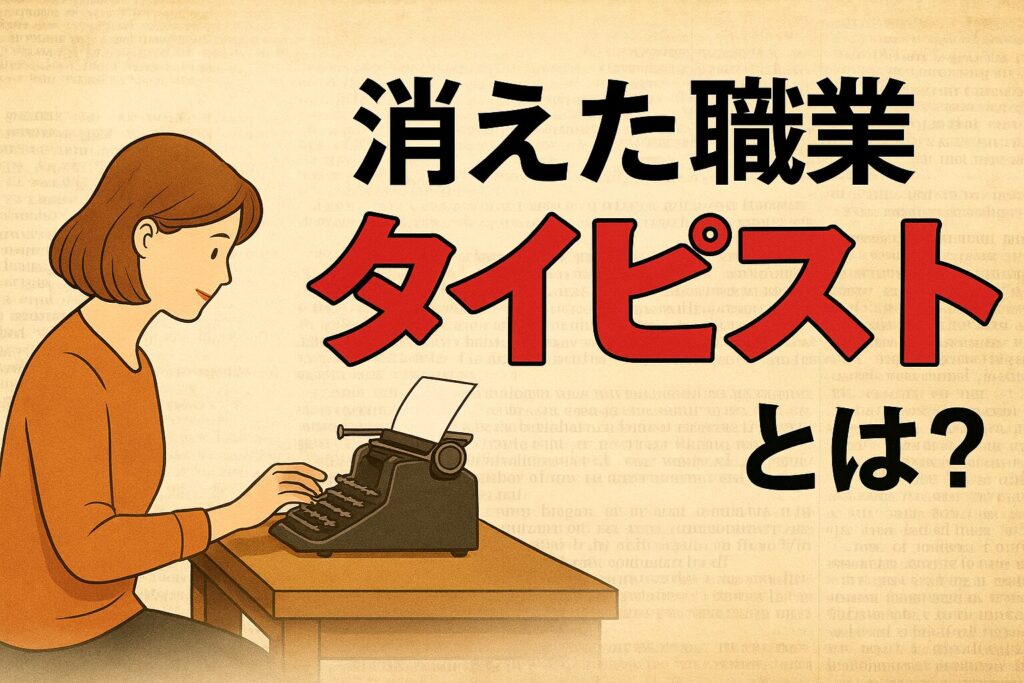 【消えた職業】タイピストとは?昭和女性に人気だった理由と今の働き方に通じる美学