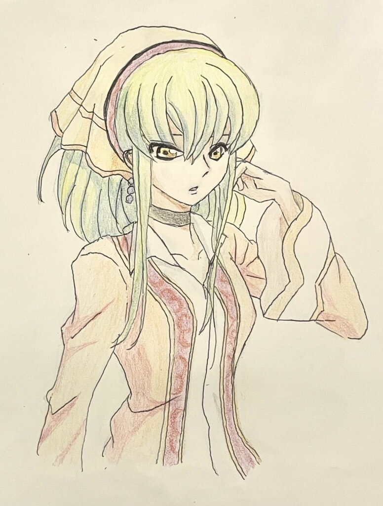 毎日絵を描き続けたら果たして上手くなっていくのか実験｜第２回：C.C.（コードギアス）